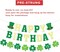 Glitter Letter St. Patricks Day Happy Birthday Decorations, Pre-Strung, Green Golden Happy Birthday Irish Themed Celebrations with Lucky Shamrock Green Hats for Room, Office, Indoor